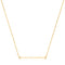 14kt Gold Solid Bar Necklace